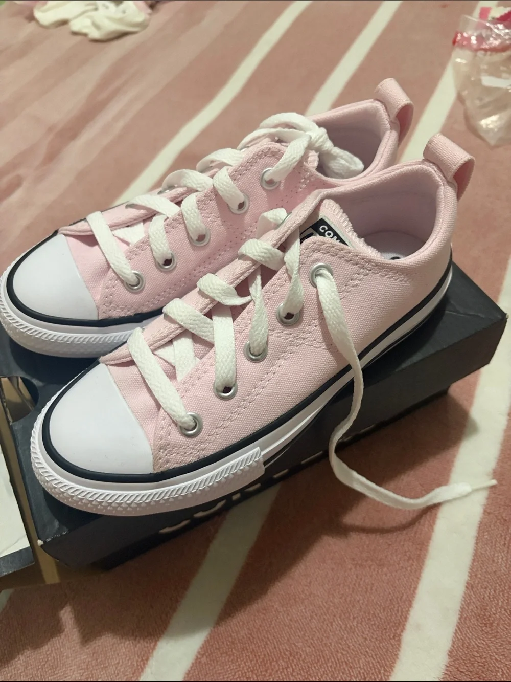 Converse Kids Pink Low Top Canvas Sneakers
